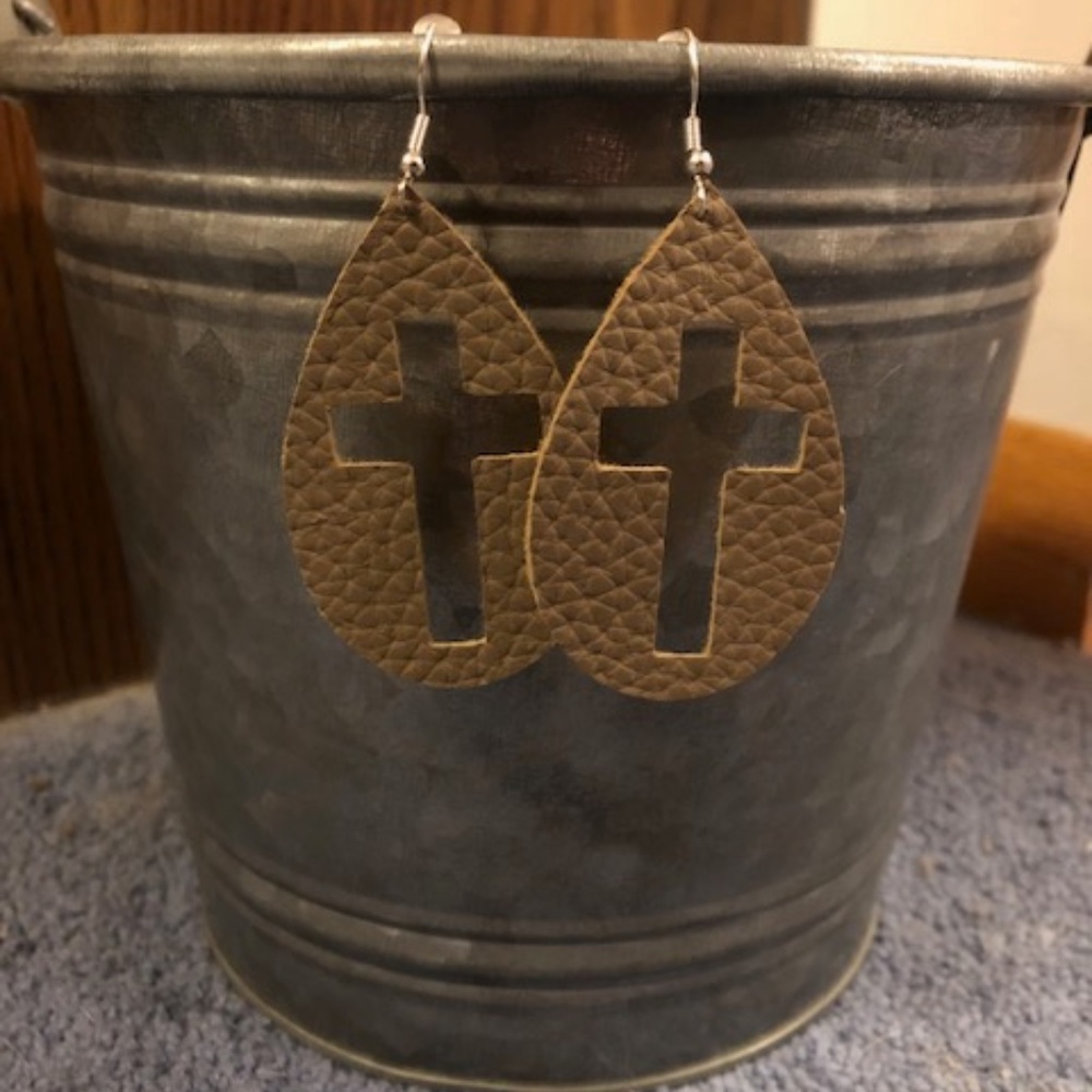 Faux Leather Earrings